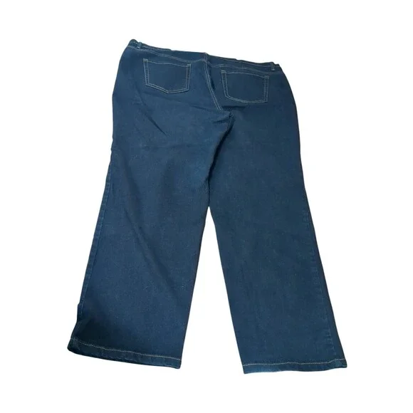Gloria Vanderbilt Amanda Straight Leg Women's size 20W  Dark Wash Blue Denim - Picture 2 of 9
